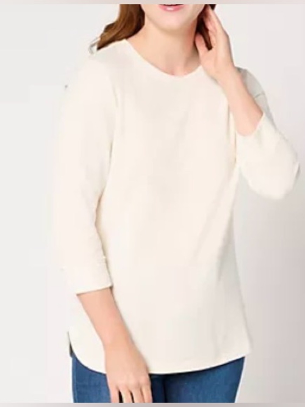 168. NWOT WOMENS DENIM + COMPANY XL DETAIL TOP